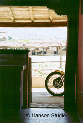 Motorcycle and Bar - Verticle